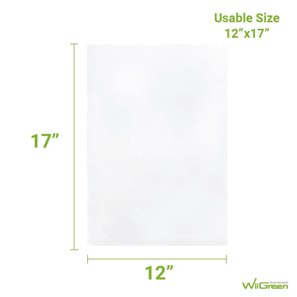 1250 Bags 2 Rolls HDPE Plastic Produce Fruit Vegetable Food Storage Bags 12 x 17 - Image 2 of 4