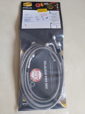 XVS 1100 DragStar VP05 SPIEGLER STAHLFLEX vorne & hinten UMMANTELT ABE XVS1100