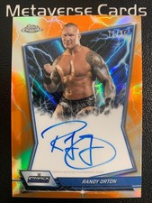2026 Topps Chrome WWE Blue Brand Auto Orange Refractor Randy Orton 12/25