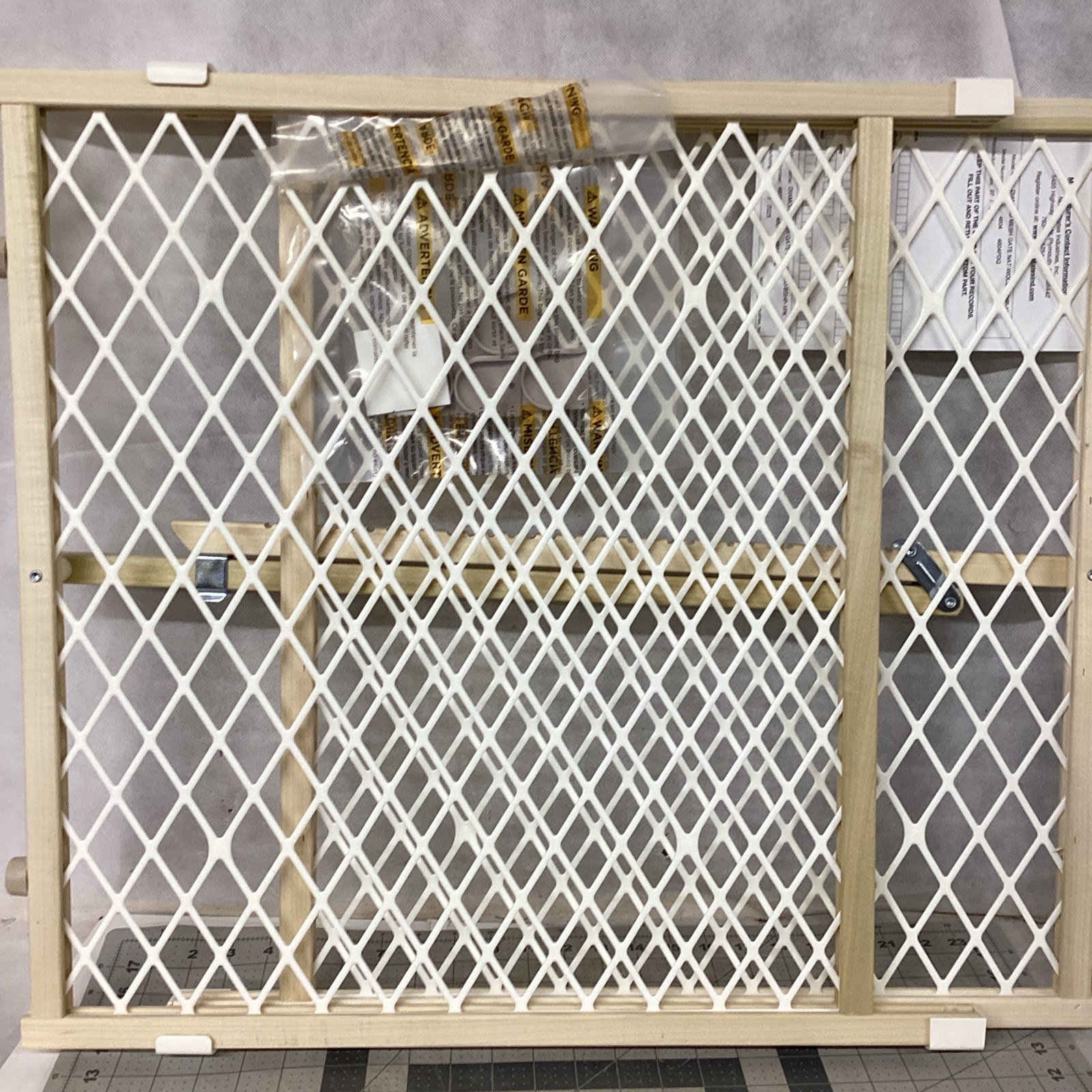 Toddleroo by North States - Diamond Mesh Wooden Baby Gate: Opening Is 26” To 42”