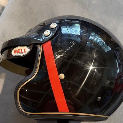 Bell Custom 500 Open Face Motorcycle Helmet Chief Gloss Black Large