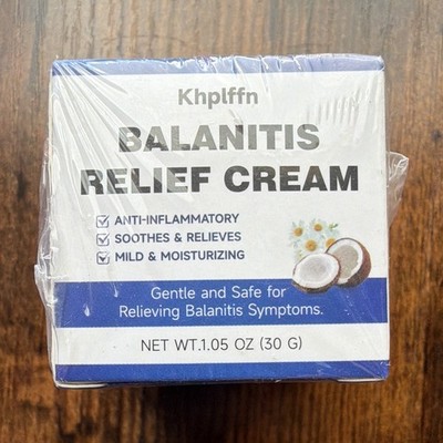 Khplffn Balanitis Relief Cream Anti-Inflammatory Chamomile & Coconut Oil 1.05 oz
