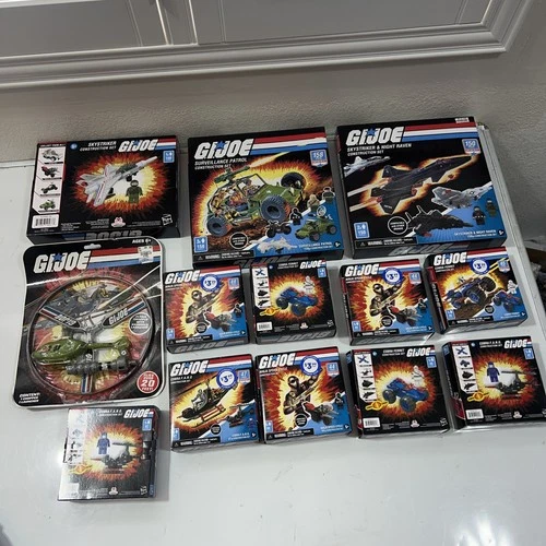 Lot Of Brand New GI Joe Skystriker & Night Raven Construction Set Lego Hasbro