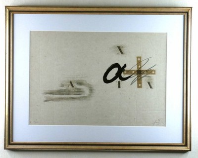 Antoni Tapies a+ Lithographie 1978 signiert gerahmt ED100 Authentic Art