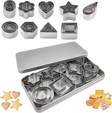 30 Stück Plätzchenausstecher, Mini Keksausstecher aus Edelstahl, Plätzchen Au