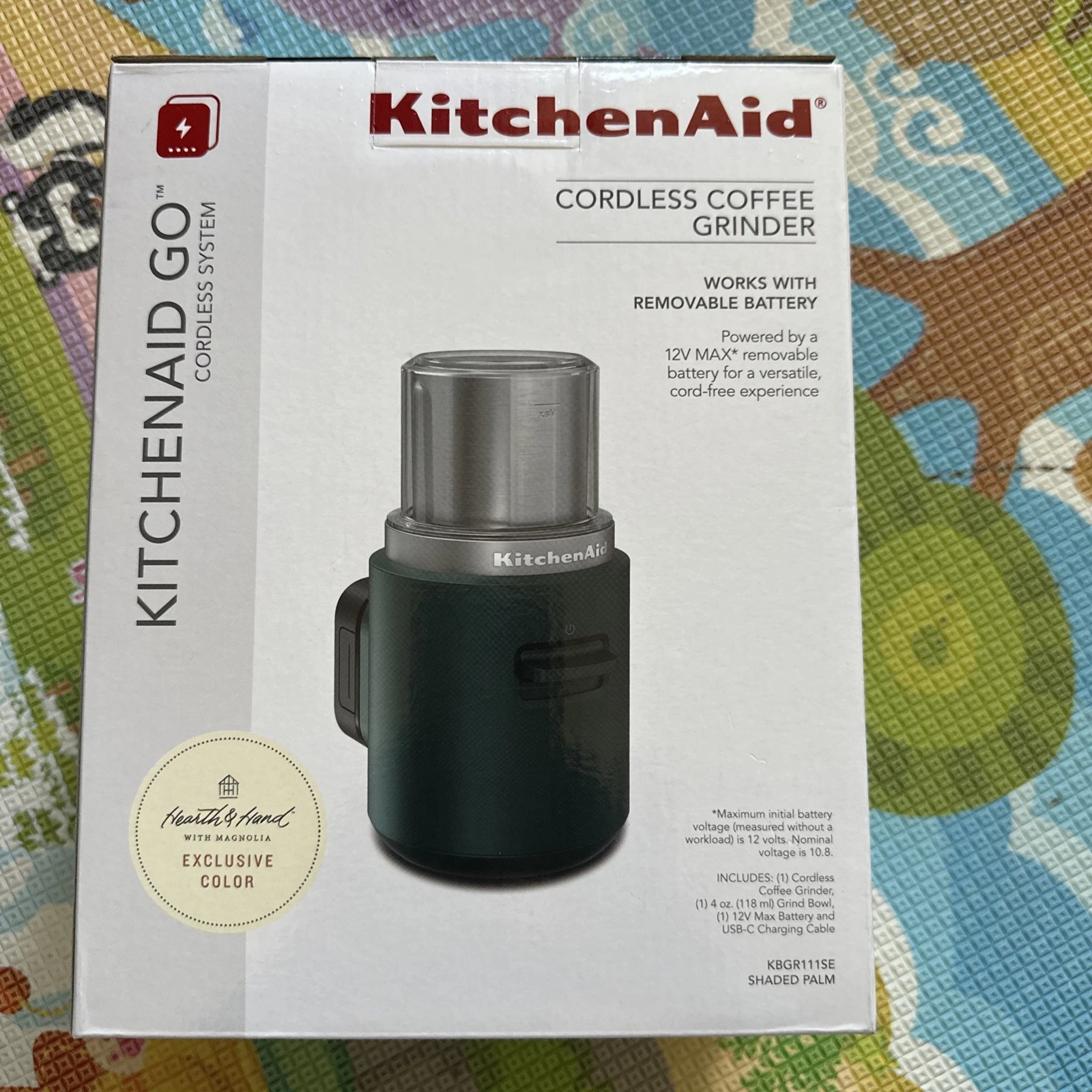 KitchenAid Go Cordless Blade Coffee/Spice Grinder Dark Green + Battery