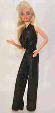 Handmade Doll Jumpsuit -Halter Draped- Wide-Leg Style