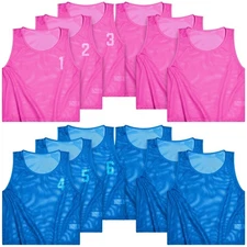 Pinnies Scrimmage Vests, Nylon Mesh Team Practice Jersey Youth Pinnies for Sp...