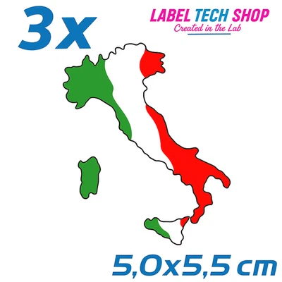 3x Italia/Italien Aufkleber Stiefel 5×5,5cm Flagge Italien Adesivo Sticker 032 - Bild 1 von 4