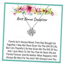 Step Daughter Gift, Bonus Daughter Gift, Step Daughter Necklace, New Zirconia