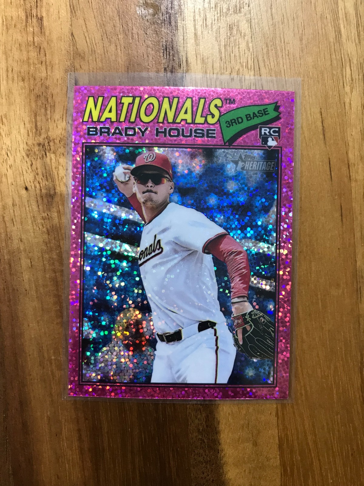 2026 Topps Heritage - Brady House #153 Chrome Pink Sparkle Refractor (RC) SP