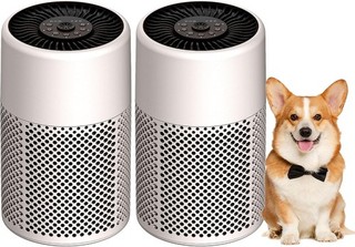 2 X HEPA Air Purifier for Bedroom - 24dB Quiet - Ivory - 2Pack + 3 Modes