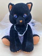 Build-A-Bear Halloween Plush Cat Black Orange Kitty With Tutu Ballet Costume