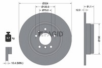 2X Pagid Bremsscheibe Voll Ø324Mm FüR BMW 7Er E38 8Er E31