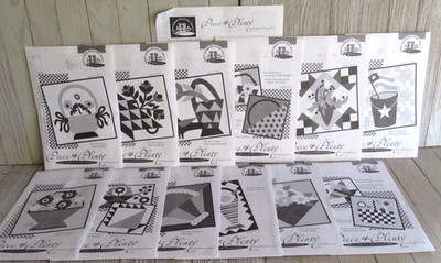 Moda Piece & Plenty Mystery Quilt Block Patterns 1-15 2007-2008 Finished 66x76