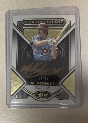 2023 Topps Tier One - Tier One Talent Auto Mike Schmidt #T1TA-MSC Bronze 14/25