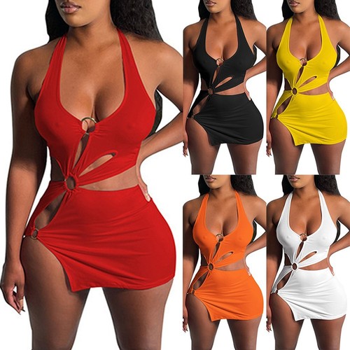 Brandneues kurzes Kleid Damen S ~ XL Accessoires Ersatz sexy schmale Träger - Bild 1 von 14