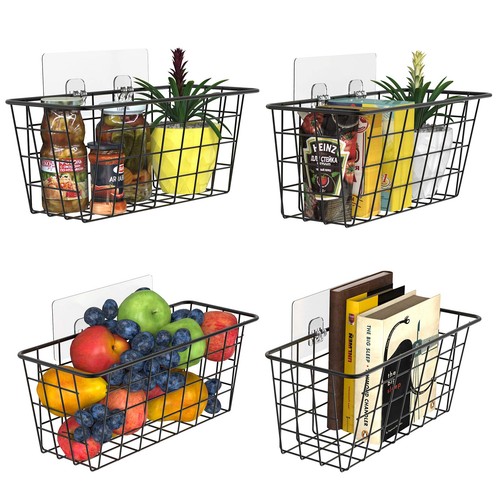 Over the Cabinet Door Organizer Wall Wire Baskets Hanging Kitchen Basket Shel... - Picture 8 of 8