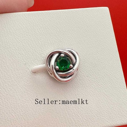 New 925 Sterling Sliver May Green Eternity Circle Charm 790065c08