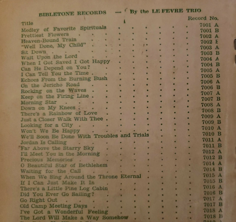 Cancionero de partituras Songs of Happiness The LeFevre Trio años 50 VENTA DIRECTA RARO Foto 3 de 4