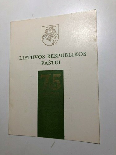 1993 Lithuania Lituania Folder 75th Lithuanian Stamps 75° Francobolli Lituani - Imagen 2 de 2