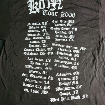 Korn 2006 Tour Tシャツ ヴィンテージ Korn 2006 Tour Deadstock Lg Rare Biker Band T-Shirt | eBay