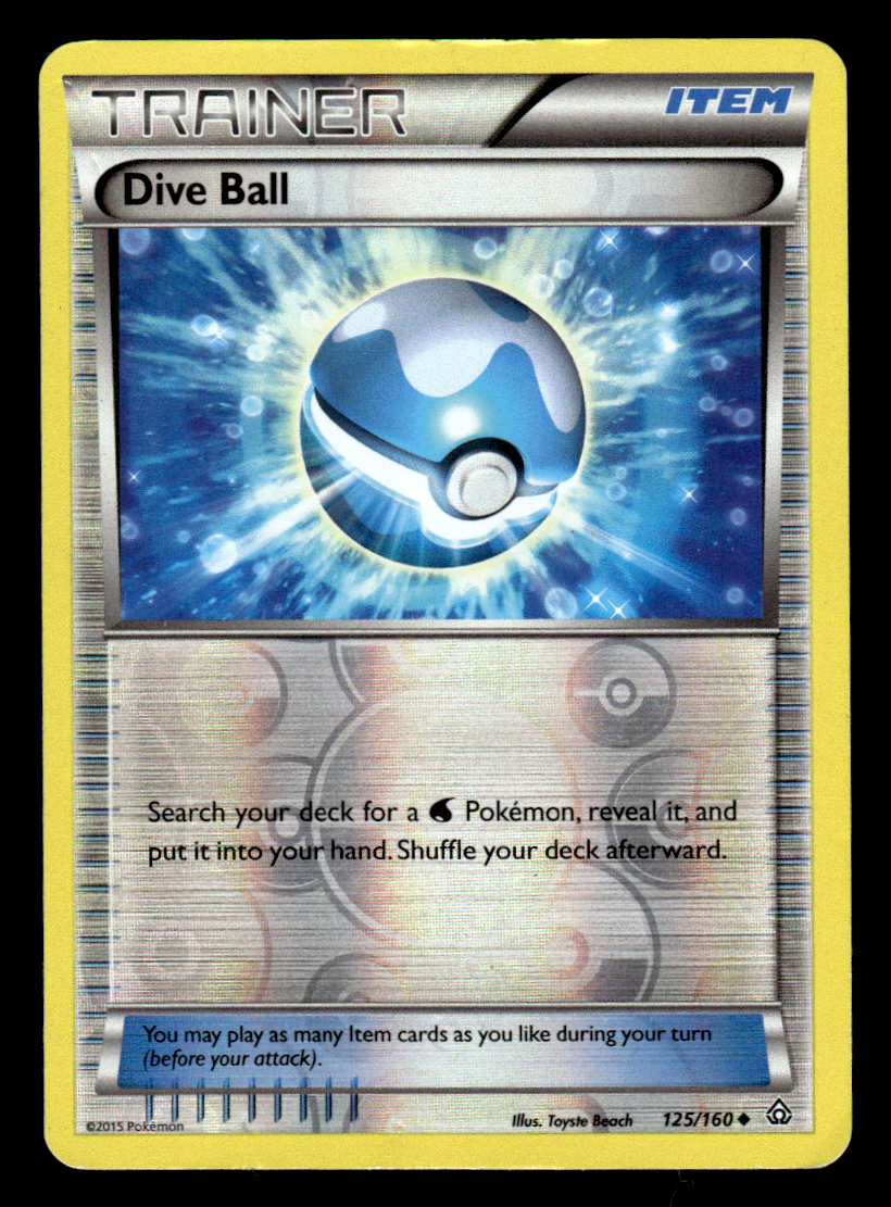 Dive Ball 125/160 XY-Primal Clash Reverse Holo Actual Scan | eBay