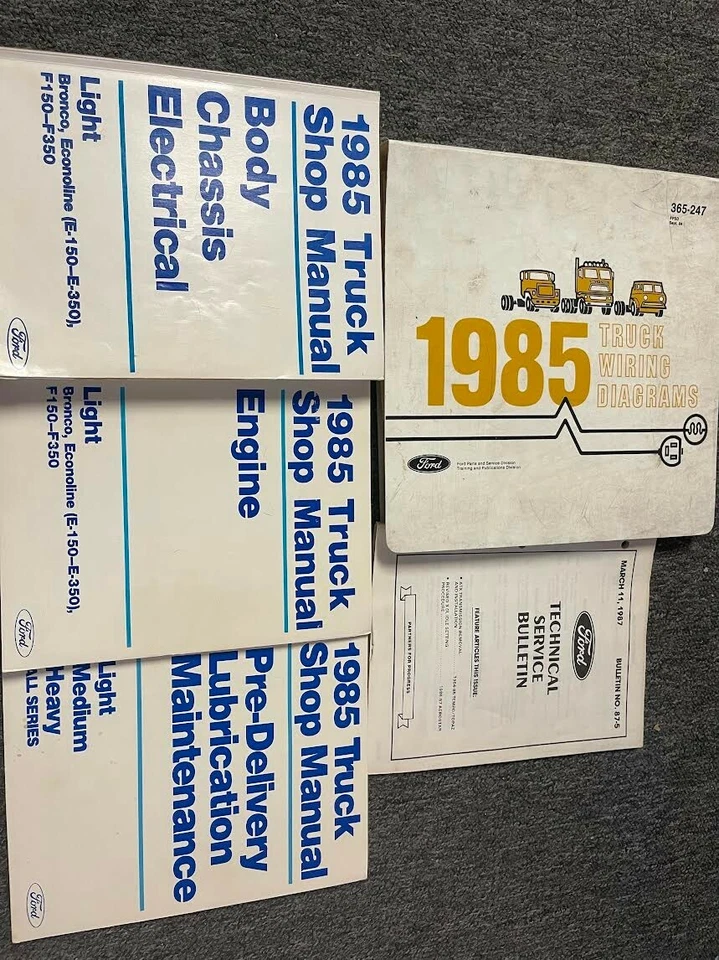 1985 Ford F-150 250 350 BRONCO ECONOLINE Truck Service Shop Repair Manual Set - Image 4 of 4