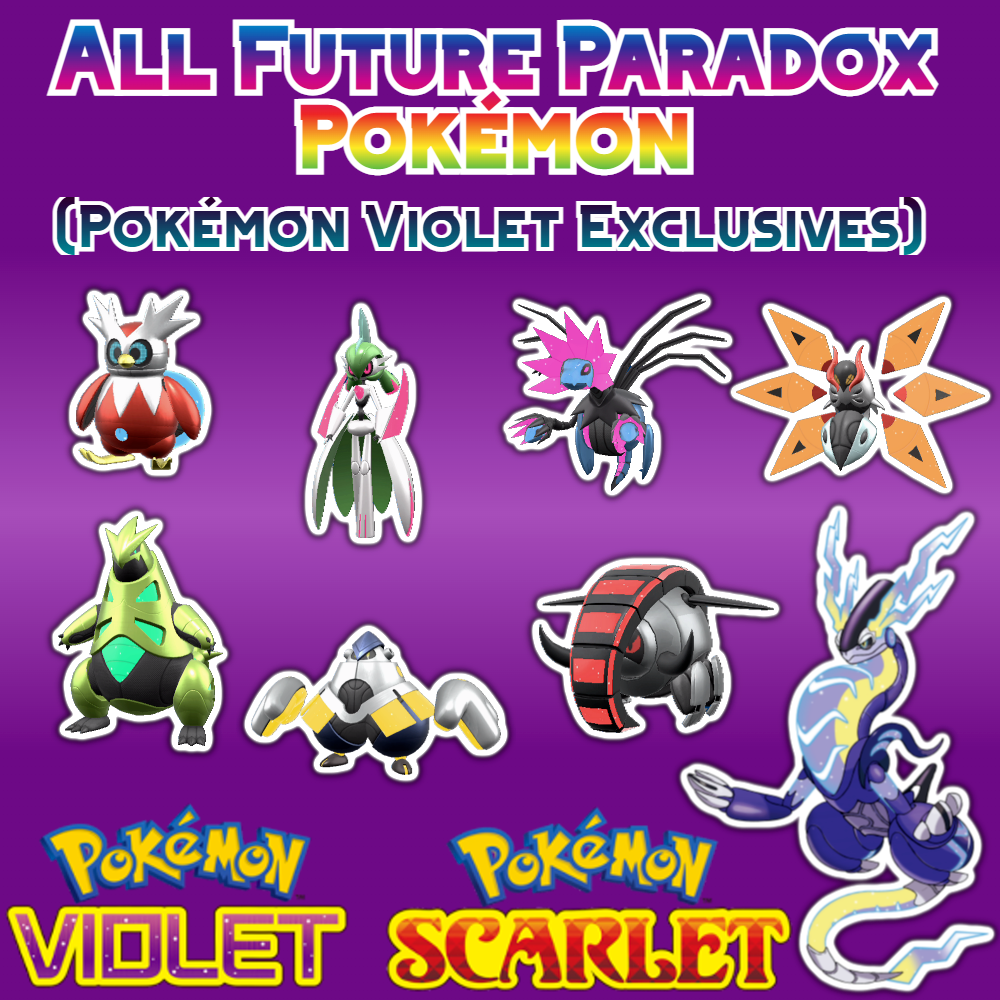 Pokemon Scarlet and Violet ✨Shiny 6IV Paradox Pokemon (ALL Violet  EXCLUSIVES)✨