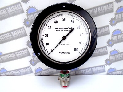 PERMA-CAL - 120FIB04A21 - w/ W14A5 - 1% of F.S. PROCESS GAUGE 0-100 PSI - 5.75'' 