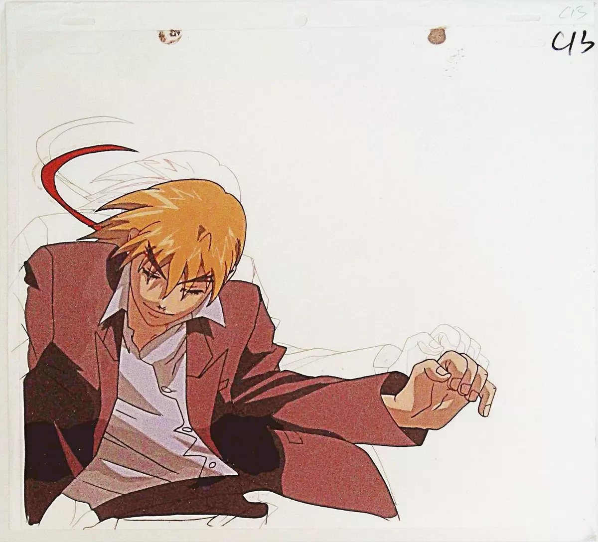 STREET FIGHTER ALPHA ZERO KEN ANIME PRODUCTION CEL 4