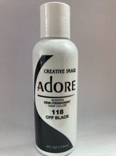 2 Pack Adore by Creative Image Semi Permanent Hair Color 4FL OZ 118 OFF BLACK