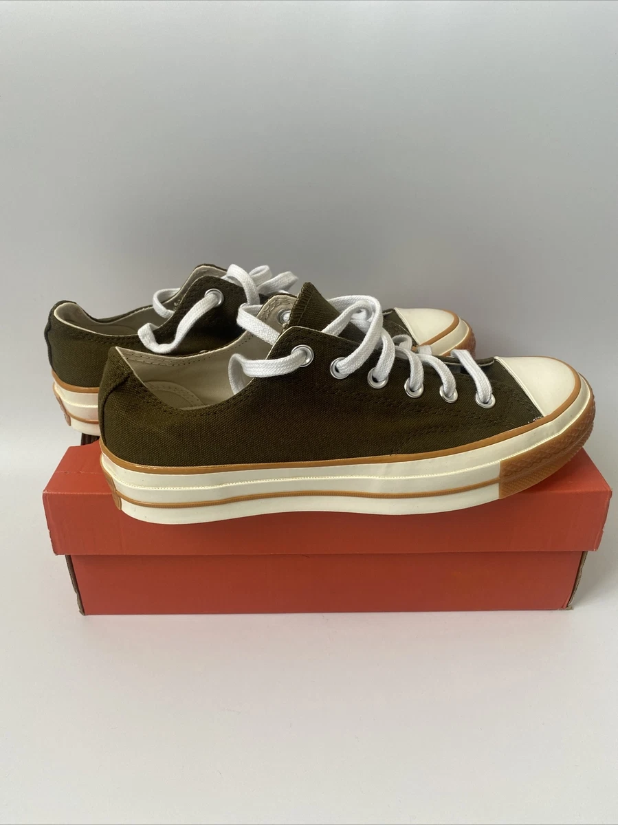 Unisex Converse Chuck 70 Pop Toe Low Top Trainers Khaki Green Size 6.5
