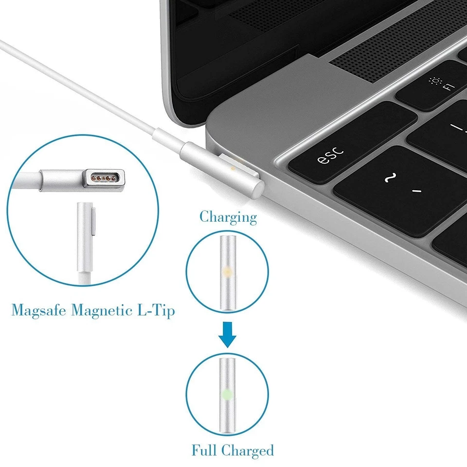 Cargador adaptador de corriente punta L 60 W para MacBook y MacBook Pro de 13"" 2006-2012/genuino Foto 4 de 4