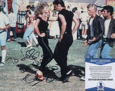 OLIVIA NEWTON-JOHN SIGNED AUTOGRAPHED COLOR GREASE PHOTO TO JEFF BAS COA BECKETT