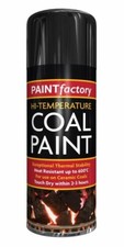 COAL PAINT HIGH TEMPERATURE Aerosol BLACK HEAT RESISTANT SPRAY GAS FIRE-400ml