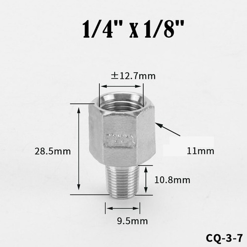 1/8" to 2"Female/Male BSP Connector Stainless Reducer Pipe Fitting Water Adaptor - Picture 6 of 28