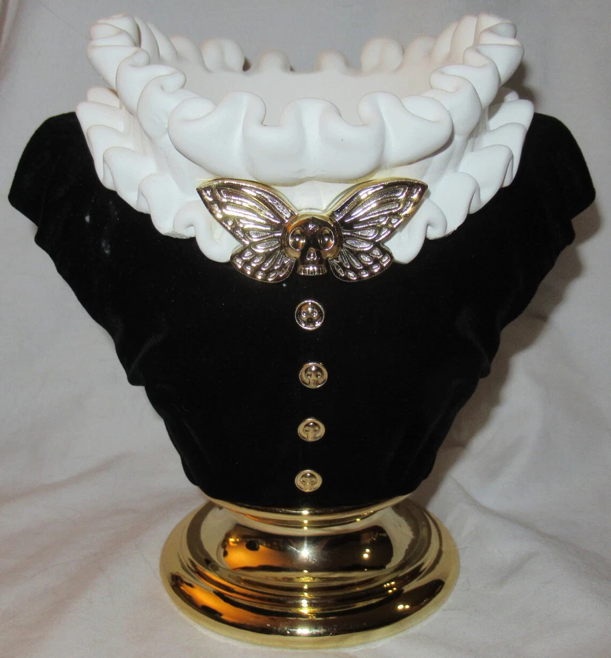 Candelabro de 3 mechas Bath & Body Works HALLOWEEN BRIDE pedestal resina flocado Foto 2 de 4