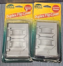 Lot of 2 x Hubbell-Bell 5180-5 1-Gang Horizontal Weatherproof Cover