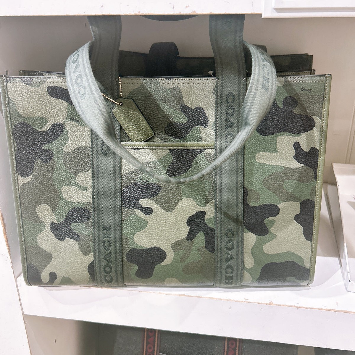 NWT Coach Large Smith Tote Bag In Signature Canvas/With Camo