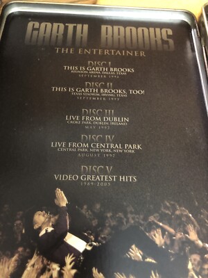 Garth Brooks The Entertainer DVD 5 Disc Box Set w/ Tin 1991