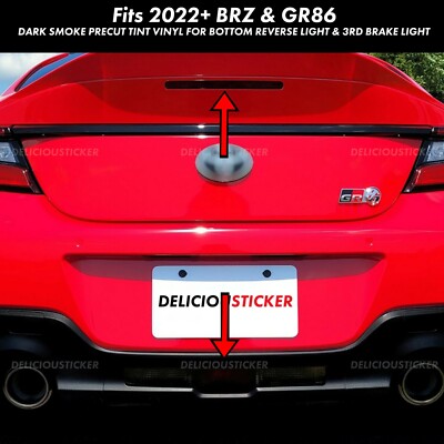For 2022-2026 BRZ Gr86 Smoke Reverse & 3rd Rear PreCut Decals Tint Overlay Vinyl