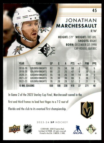 2023-24 SP HOCKEY BASE CARDS - PICK FROM LIST - U PICK - Picture 92 of 202