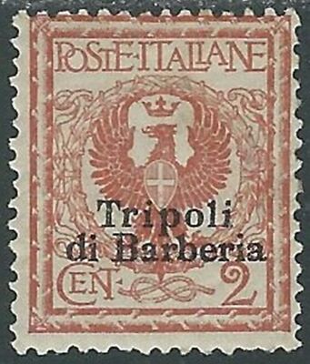 1909 LEVANTE TRIPOLI DI BARBERIA EAGLE 2 CENT MH * - RF36-2