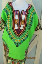 African Shirt Dashiki Print Men Women Succunct Hippie Top Blouse 3XL bust 60