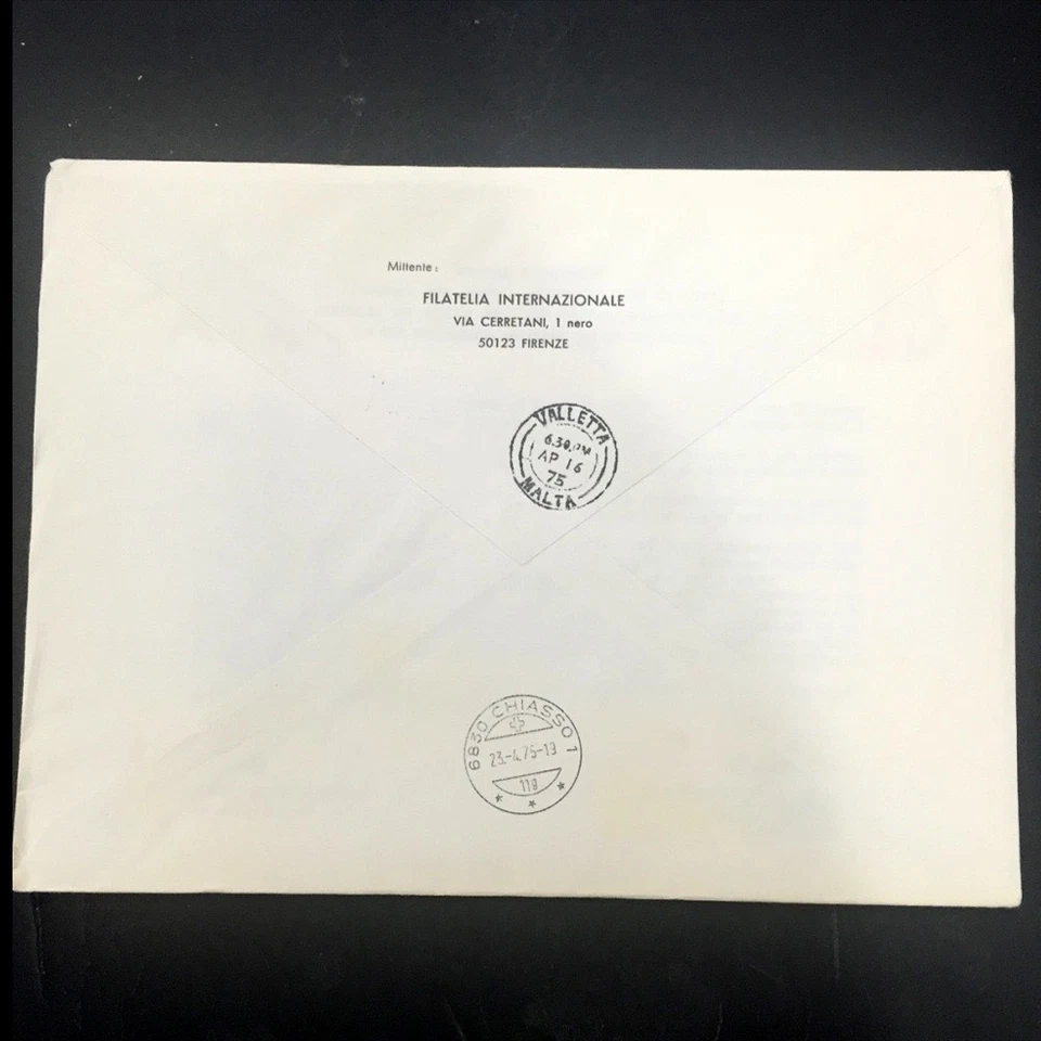 Caballeros de Malta 1975 SMOM Suiza Estampillas Goldphila Primer Día Cubierta Foto 2 de 2