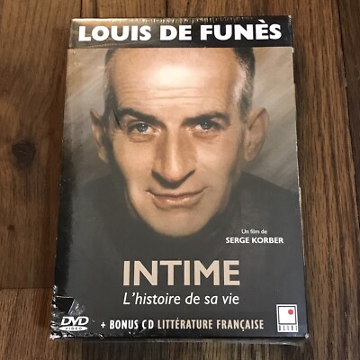 Louis de Funes Intime DVD With Bonus Cd Litterature Francaise Factory Sealed.