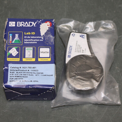 Brady Continuous Label Roll Cartridge M21-750-461, 3/4'' x 21', Halogen Free B461