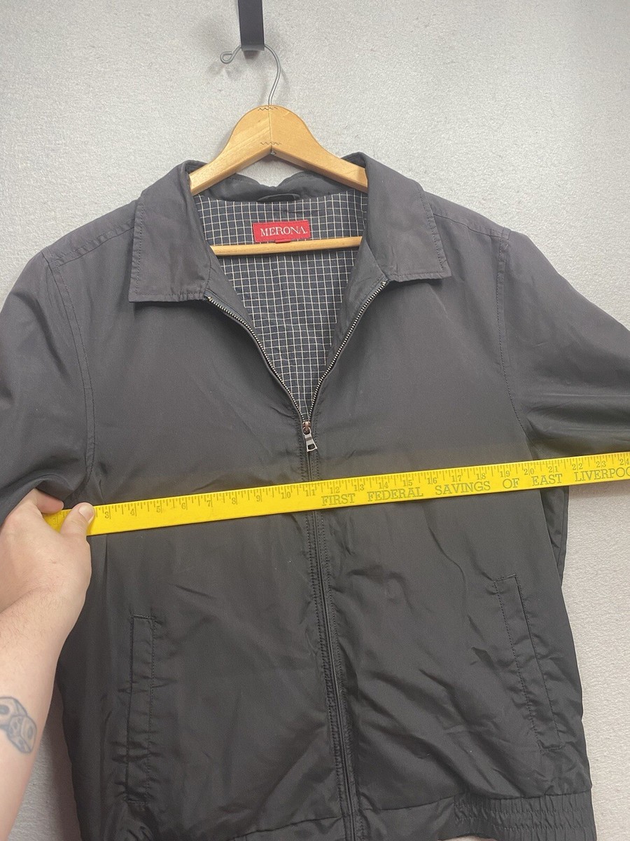 【COLOR iN ID】merona jacket Merona Mens L Large Red/Black Plaid Flannel Quilt-Lined