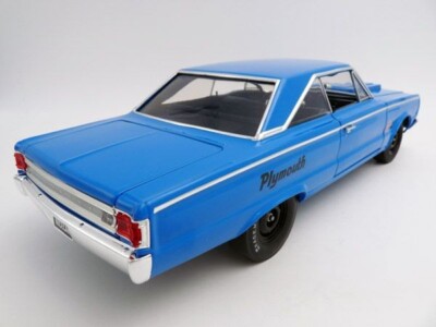 1967 PLYMOUTH BELVEDERE HURST RACE DRAG NICE CAR 1:18 BLUE ACME